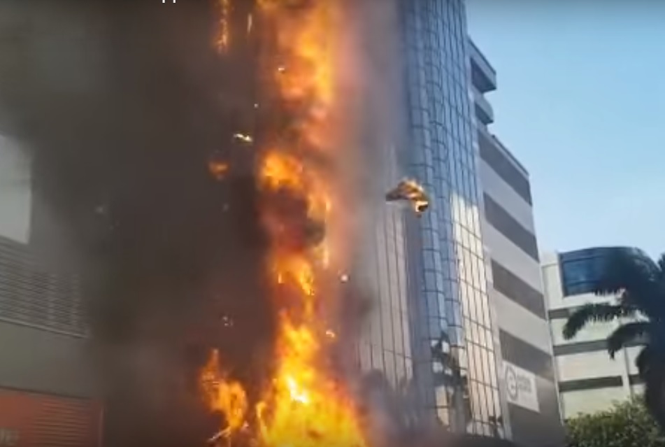 Building cladding/facade fire in accident investigation